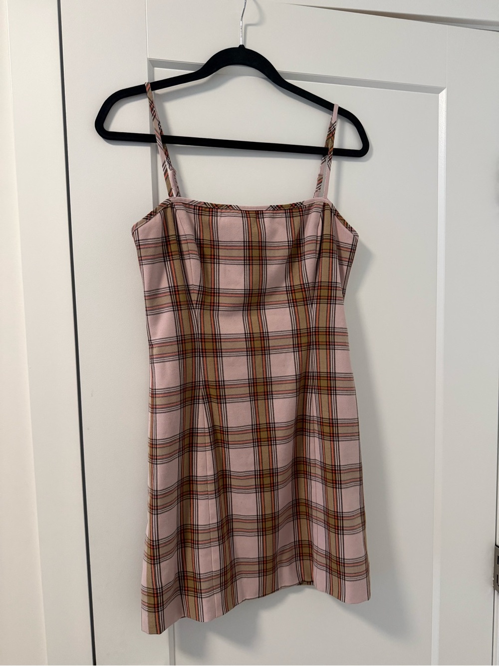 Sunday Best Shimmer Pink Plaid Mini Dress